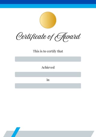 certificate