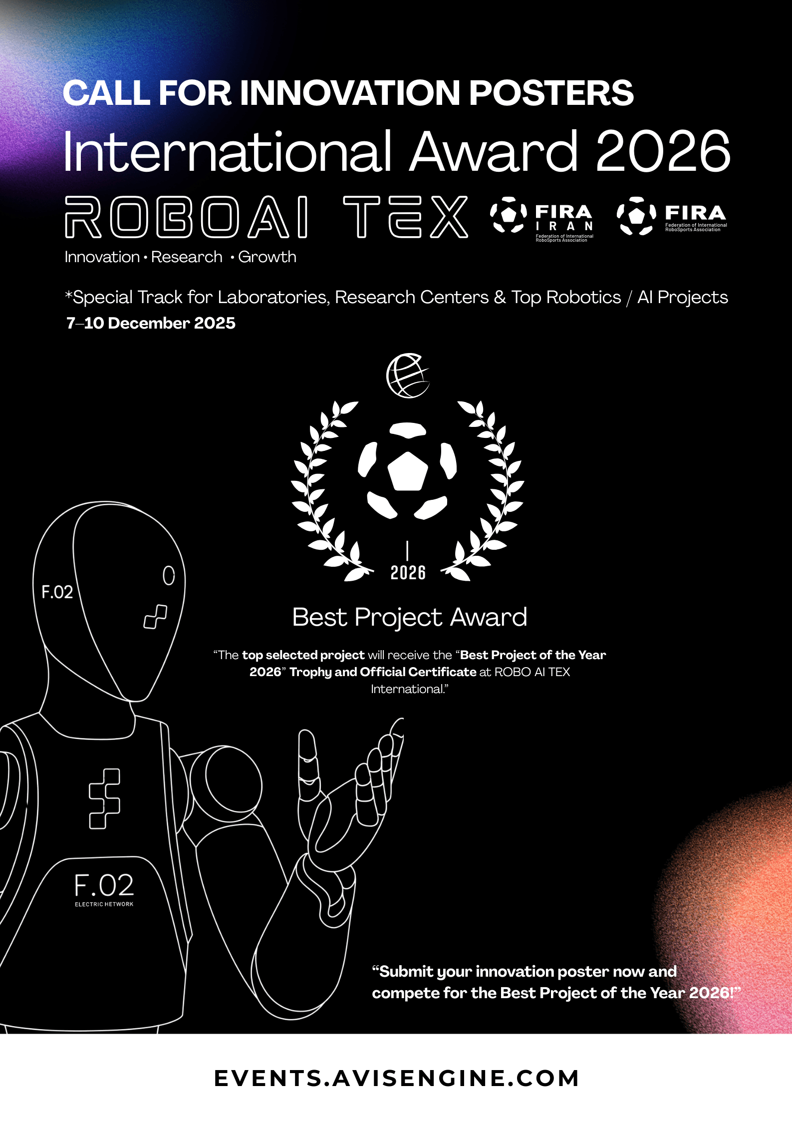 RoboAI TEX International Award 2026 Poster