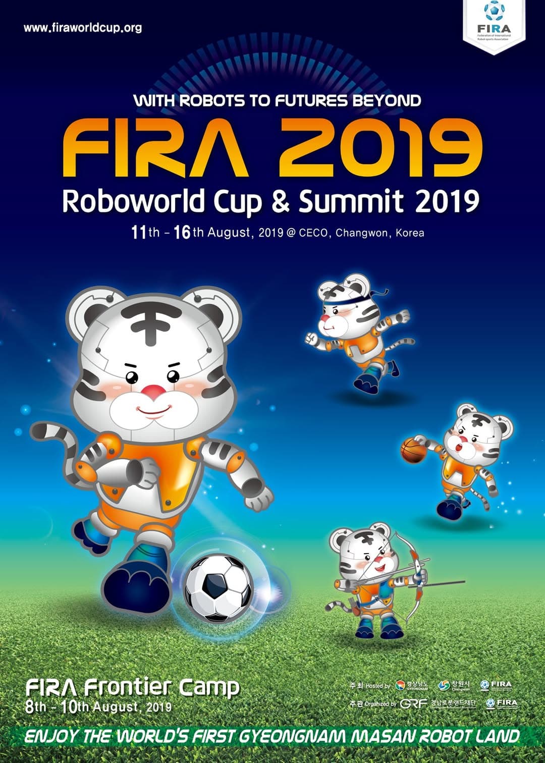 FIRA RoboWorld Cup and Summit 2019 Poster